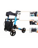 Rollator 4-Wheel Walker with Seat & Hand Brakes