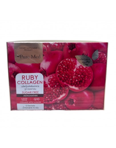 Ruby Collagen 10.000 mg  รูบี้คอลลาเจน  5 ซอง/กล่อง